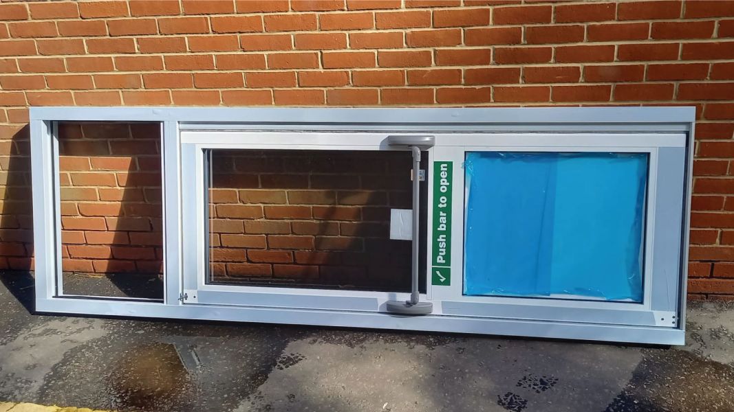 New aluminium door installation