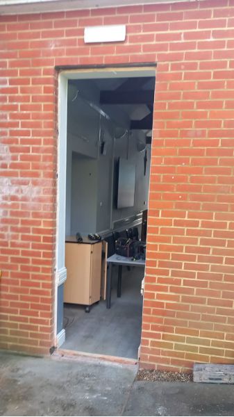 New aluminium door installation
